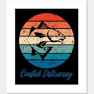 Social Distancing vs Coastal Distancing - Redfish Posters and Art